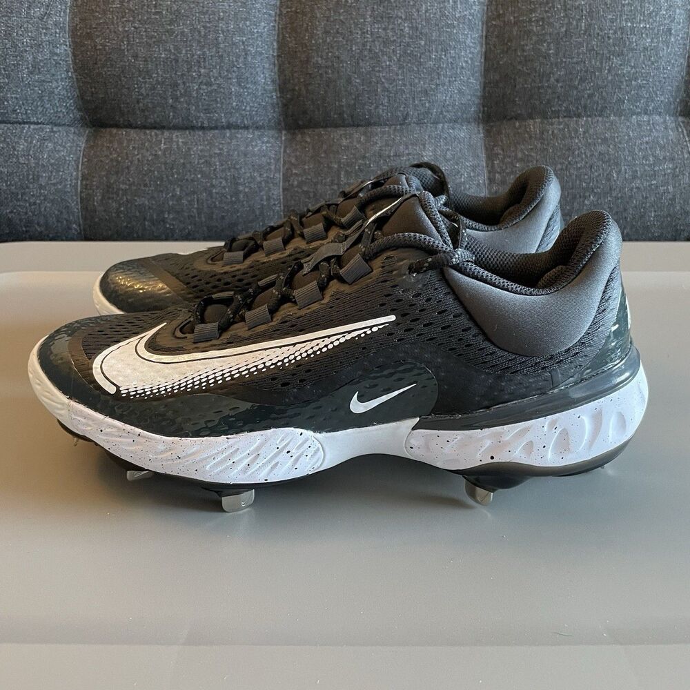 Mens Sz 9 - Nike Alpha Huarache Elite 4 Low Baseball Cleats Black/Grey NEW